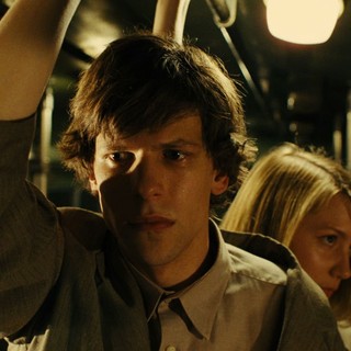 Jesse Eisenberg stars as Simon/James and Mia Wasikowska stars as Hannah in Magnolia Pictures' The Double (2014)
