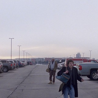 Jason Segel stars as David Foster Wallace and Jesse Eisenberg stars as David Lipsky in A24's The End of the Tour (2015)