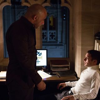 Vin Diesel stars as Kaulder and Elijah Wood stars as Dolan Thirty-Seven in Summit Entertainment's The Last Witch Hunter (2015)