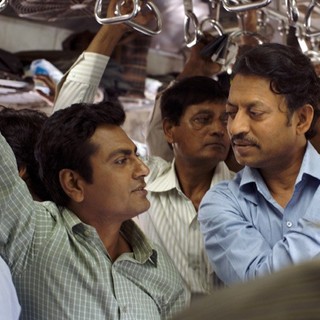 Nawazuddin Siddiqui stars as Shaikh and Irrfan Khan stars as Saajan Fernandes in Sony Pictures Classics' The Lunchbox (2014)