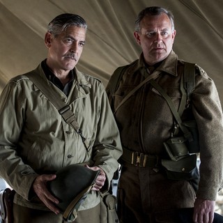 George Clooney stars as Frank Stokes and Hugh Bonneville stars as Donald Jeffries in Columbia Pictures' The Monuments Men (2014)