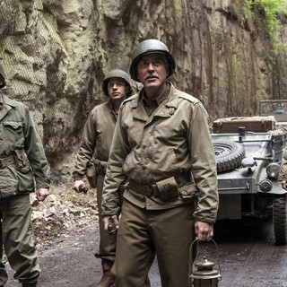 Bill Murray, Dimitri Leonidas, George Clooney and Bob Balaban in Columbia Pictures' The Monuments Men (2014)
