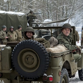 Bob Balaban stars as Preston Savitz and Bill Murray stars as Richard Campbell in Columbia Pictures' The Monuments Men (2014)