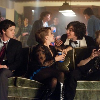 Logan Lerman, Mae Whitman, Ezra Miller and Erin Wilhelmi in Summit Entertainment's The Perks of Being a Wallflower (2012)