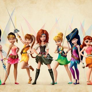 Vidia, Iridessa, Fawn, Zarina, Tinker Bell, Silvermist and Rosetta from Walt Disney Pictures' The Pirate Fairy (2014)