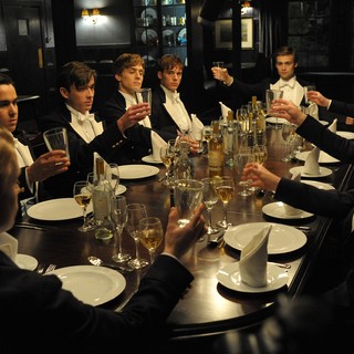 Joey Batey, Matthew Beard, Jack Farthing, Douglas Booth and Olly Alexander in IFC Films' The Riot Club (2015)