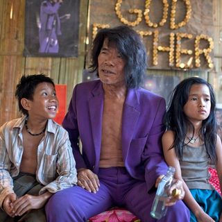 Sitthiphon Disamoe, Thep Phongam and Loungnam Kaosainam in Kino Lorber's The Rocket (2014). Photo credit by Tom Greenwood.