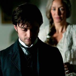 Daniel Radcliffe stars as Arthur Kipps and Janet McTeer stars as Mrs. Daily in CBS Films' The Woman in Black (2012)