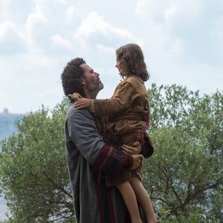 Vincent Walsh stars as Joseph and Adam Greaves-Neal stars as Jesus in Focus Features' The Young Messiah (2015)