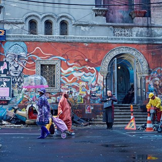 Christoph Waltz stars as Qohen Leth in Amplify's The Zero Theorem (2014). Photo credit by Hugo Stenson.