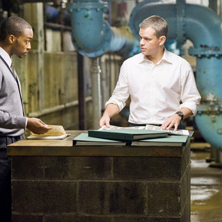 Anthony Mackie stars as Harry and Matt Damon stars as David Norris in Universal Pictures' The Adjustment Bureau (2011)