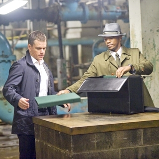 Matt Damon stars as David Norris and Anthony Mackie stars as Harry in Universal Pictures' The Adjustment Bureau (2011)