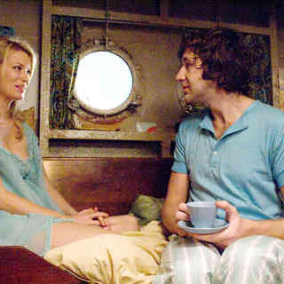 January Jones stars as Eleonore and Chris O'Dowd stars as Simon in Focus Features' Pirate Radio (2009)