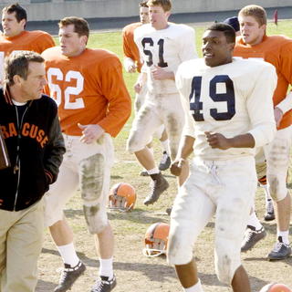 Dennis Quaid  stars as Ben Schwartzwalder and Rob Brown stars as Ernie Davis in Universal Pictures' The Express (2008)