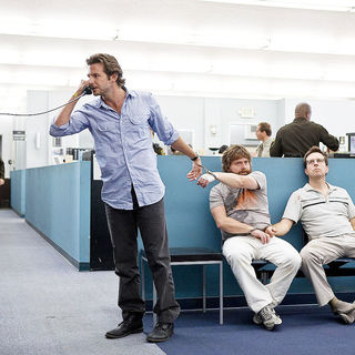 Bradley Cooper, Zach Galifianakis and Ed Helms in Warner Bros. Pictures' The Hangover (2009)