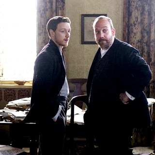 James McAvoy stars as Valentin Bulgakov and Paul Giamatti stars as Vladimir Chertkov in Sony Pictures Classics' The Last Station (2009)