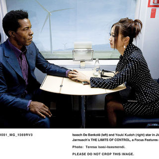 Isaach De Bankole and Youki Kudoh in Focus Features' The Limits of Control (2009). Photo credit by Teresa Isasi.