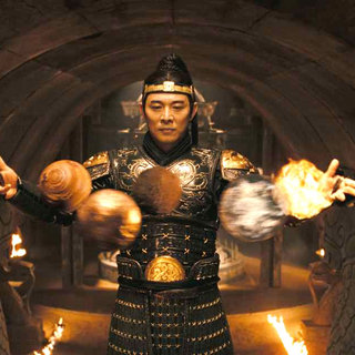 JET LI as the vicious Han Emperor in The Mummy: Tomb of the Dragon Emperor.