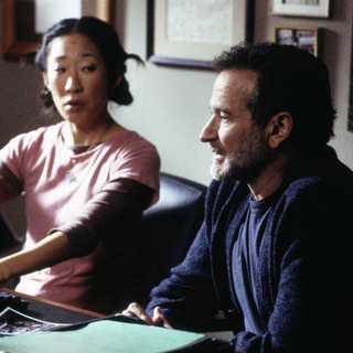 Sandra Oh as Anna and Robin Williams as Gabriel Noone in Miramax Films' The Night Listener (2006)