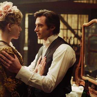 Scarlett Johansson and Hugh Jackman in Touchstone Pictures' The Prestige (2006)
