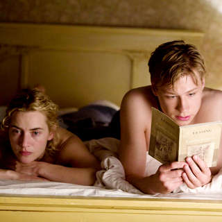 Kate Winslet stars as Hanna Schmitz and David Kross stars as Michael in The Weinstein Company's The Reader (2009). Photo credit by Melinda Sue Gordon.
