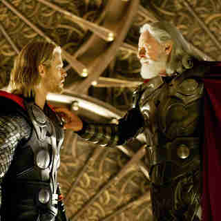 Chris Hemsworth stars as Thor and Anthony Hopkins stars as Odin in Paramount Pictures' Thor (2011)