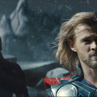 Tom Hiddleston star as Loki and Chris Hemsworth stars as Thor in Paramount Pictures' Thor (2011)