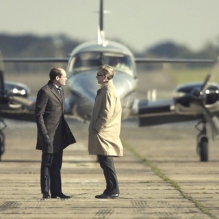 David Dencik stars as Toby Esterhase and Gary Oldman stars as George Smiley in Focus Features' Tinker, Tailor, Soldier, Spy (2011)