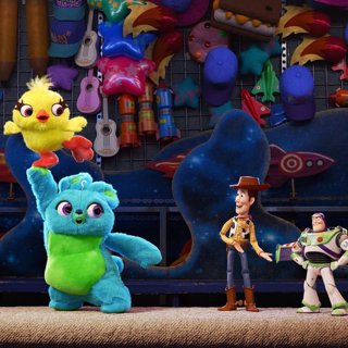 Ducky, Bunny, Woody and Buzz Lightyear from Pixar Animation Studios' Toy Story 4 (2019)