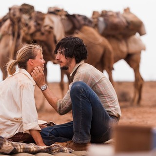 Mia Wasikowska stars as Robyn Davidson and Adam Driver stars as Rick Smolan in The Weinstein Company's Tracks (2014)