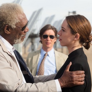 Morgan Freeman, Cillian Murphy and Rebecca Hall in Warner Bros. Pictures' Transcendence (2014)