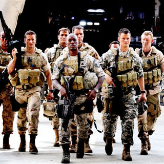 Tyrese Gibson stars as USAF Tech Sergeant Epps and Josh Duhamel stars as Captain Lennox in DreamWorks SKG's Transformers: Revenge of the Fallen (2009)