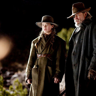 Jeff Bridges stars as Marshal Reuben J. Cogburn and Hailee Steinfeld stars as Mattie Ross in Paramount Pictures' True Grit (2010)