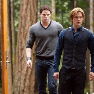Kellan Lutz stars as Emmett Cullen and Jackson Rathbone stars as Jasper Hale in Summit Entertainment's The Twilight Saga's Breaking Dawn Part I (2011)