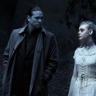 Val Kilmer stars as Hall Baltimore and Elle Fanning stars as V in American Zoetrope's Twixt (2012)
