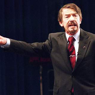 JOHN HURT as Adam Sutler in Warner Bros. Pictures' and Virtual Studios' action thriller 