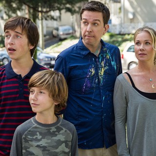 Skyler Gisondo, Steele Stebbins, Ed Helms and Christina Applegate in Warner Bros. Pictures' Vacation (2015)