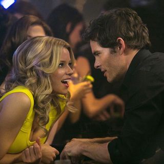 Elizabeth Banks stars as Meghan Miles and James Marsden stars as Gordon in Focus World's Walk of Shame (2014). Photo credit by Jaimie Trueblood.