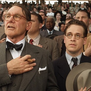Harrison Ford stars as Branch Rickey and T.R. Knight stars as Harold Parrott in Warner Bros. Pictures' 42 (2013)