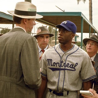 Chadwick Boseman stars as Jackie Robinson in Warner Bros. Pictures' 42 (2013)
