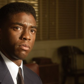 Chadwick Boseman stars as Jackie Robinson in Warner Bros. Pictures' 42 (2013)