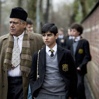 Om Puri stars as George Khan and Aqib Khan stars as Sajid Khan in Icon Film Distribution's West Is West (2011)