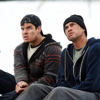 Tyler Laracca stars as Frank and Martin Sensmeier stars as Chip in The Weinstein Company's Wind River (2017)