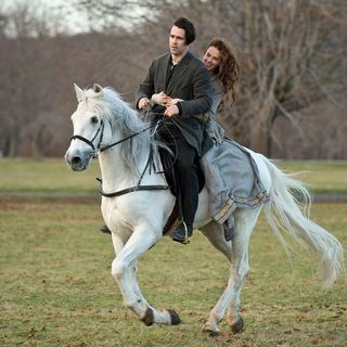 Colin Farrell stars as Peter Lake and Jessica Brown Findlay stars as Beverly Penn in Warner Bros. Pictures' Winter's Tale (2014)