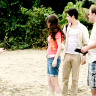 Jake T. Austin, Selena Gomez, David Henrie and David DeLuise in Disney Channel's Wizards of Waverly Place: The Movie (2009)