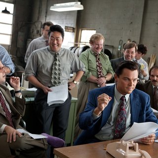 Jonah Hill stars as Donnie Azoff and Leonardo DiCaprio stars as Jordan Belfort in Paramount Pictures' The Wolf of Wall Street (2013)