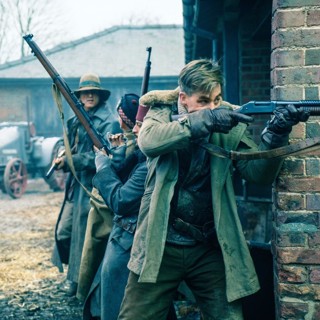 Said Taghmaoui, Ewen Bremner and Chris Pine in Warner Bros. Pictures' Wonder Woman (2017)