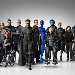 Michael Fassbender, Ian McKellen, James McAvoy, Hugh Jackman, Jennifer Lawrence and Patrick Stewart in 20th Century Fox's X-Men: Days of Future Past (2014)