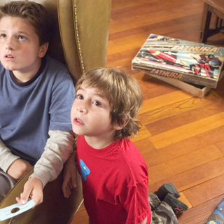 Josh Hutcherson and Jonah Bobo in ZATHURA (2005)