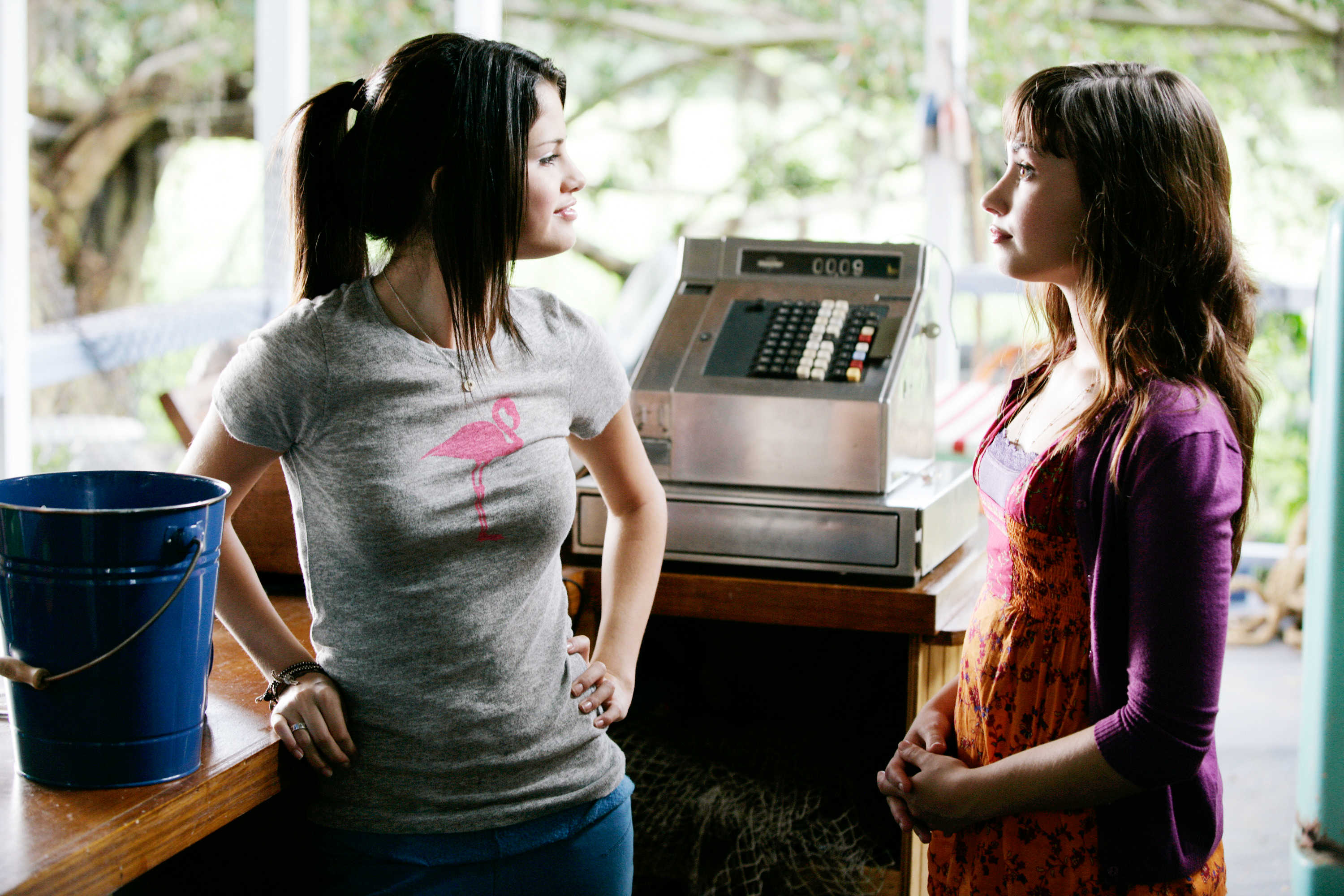 Selena Gomez stars as Carter Mason / Princess Mason and Demi Lovato stars as Rosalinda / Rosie in Disney Channel's Princess Protection Program (2009)
